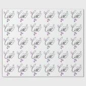 Eternal Love Script | Minimalist Romantic Gift ラッピングペーパー (フラット)