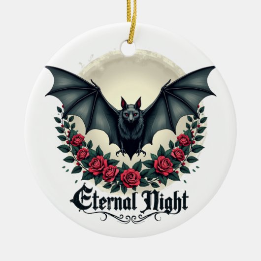 Eternal Night Gothic Bat Ornament セラミックオーナメント (正面)