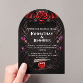 Eternal Night Gothic Vampire Wedding Dark Romance  アクリル招待状 (インサイチュ (ポータブル))