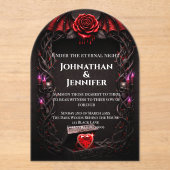 Eternal Night Gothic Vampire Wedding Dark Romance  アクリル招待状 (正面)