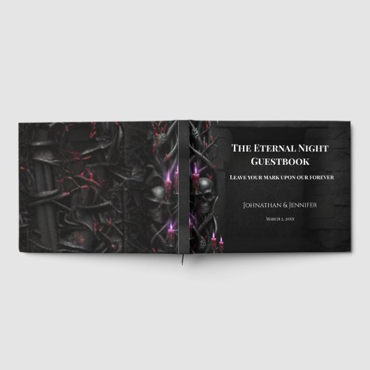 Eternal Night Gothic Vampire Wedding Dark Romance ゲストブック (全面)