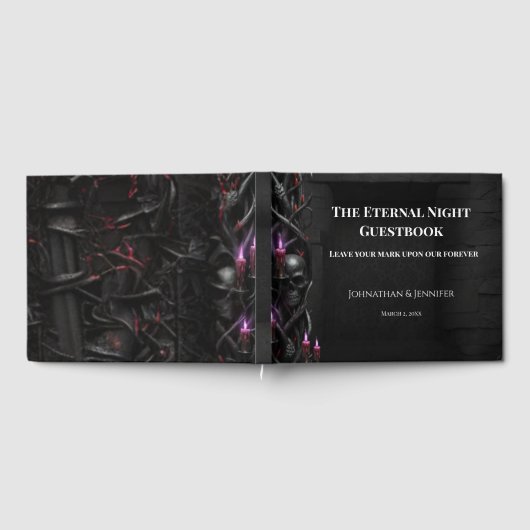 Eternal Night Gothic Vampire Wedding Dark Romance ゲストブック (全面)