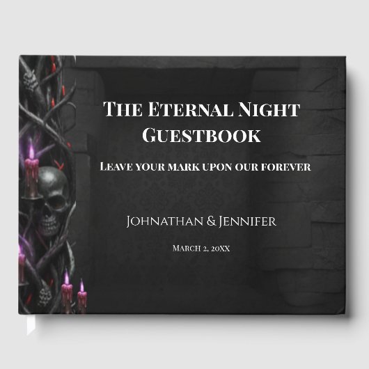 Eternal Night Gothic Vampire Wedding Dark Romance ゲストブック (正面)