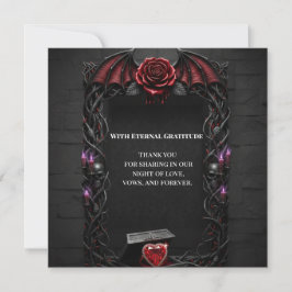 Eternal Night Gothic Vampire Wedding Dark Romance  サンキューカード