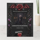 Eternal Night Gothic Vampire Wedding Dark Romance  サンキューカード (正面)