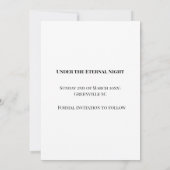 Eternal Night Gothic Vampire Wedding Dark Romance セーブザデート (裏面)