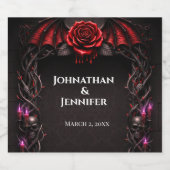 Eternal Night Gothic Vampire Wedding Dark Romance  ビールラベル (シングルラベル)