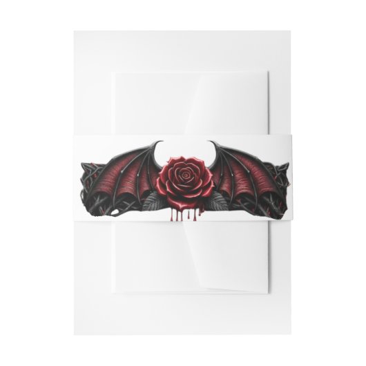 Eternal Night Gothic Vampire Wedding Dark Romance  招待状ベリーバンド (正面例)