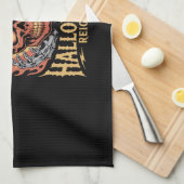 Eternal Nightfall Halloween Skull Pumpkin キッチンタオル (四つ折り)