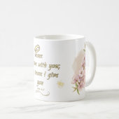 Eternal Peace Mug: 'John 14:27' Bible Verse Design コーヒーマグカップ (正面右)