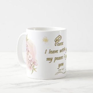 Eternal Peace Mug: 'John 14:27' Bible Verse Design コーヒーマグカップ