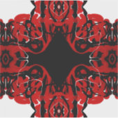 Eternal Red Abstract Acrylic Paint Pour Fluid Art シール (正面)