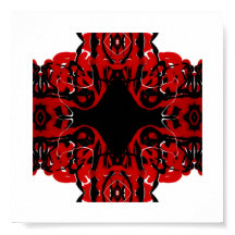 Eternal Red Abstract Acrylic Paint Pour Fluid Art