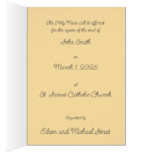 Eternal Rest Mass Offering Sympathy Card - Lilies (内側 (右))