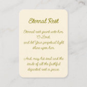 Eternal Rest Prayer Card 名刺 (裏面)