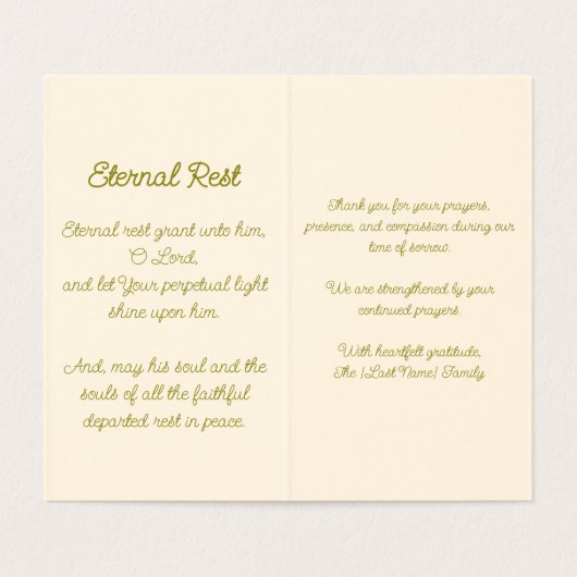 Eternal Rest Thank You Note (内部フラット)