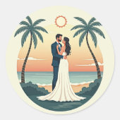 Eternal Romance Wedding Sticker ラウンドシール (正面)