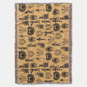 Eternal Sands: Egyptian Antique Elegance for Time スローブランケット (正面縦)