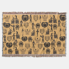 Eternal Sands: Egyptian Antique Elegance for Time スローブランケット