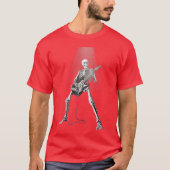 Eternal Skeleton Guitarist Vintage girl Tシャツ (正面)