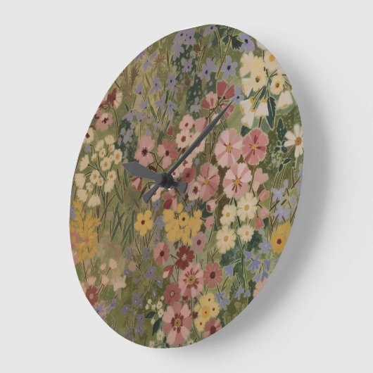 Eternal Spring Bloom ラージ壁時計 (傾斜)