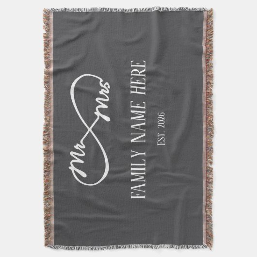 Eternal Us – Mr & Mrs スローブランケット (正面縦)