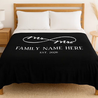 Eternal Us – Mr & Mrs  フリースブランケット