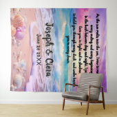 Eternal Vows by the Sea – Beach Wedding Backdrop タペストリー (インサイチュ(横))