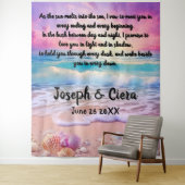 Eternal Vows by the Sea – Beach Wedding Backdrop タペストリー (インサイチュ)