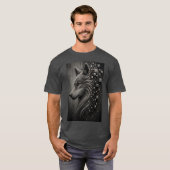 Eternal Wolf | 抽象的な3Dマイクロモザイクの狼 Tシャツ (正面フル)