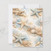 Eterntal Tides Coastal Watercolor Beach RSVP 招待状 (裏面)