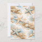 Eterntal Tides Coastal Watercolor Beach Thank You  招待状 (裏面)