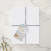 Eterntal Tides Coastal Watercolor Beach Wedding ギフトタグ (より糸付き)