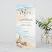 Eterntal Tides Coastal Watercolor Beach Wedding メニュー (スタンド正面)