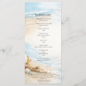 Eterntal Tides Coastal Watercolor Beach Wedding メニュー (裏面)