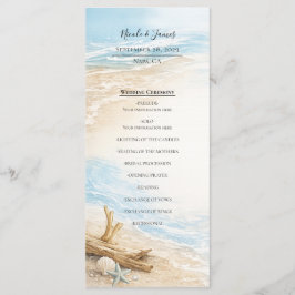 Eterntal Tides Coastal Watercolor Beach Wedding メニュー