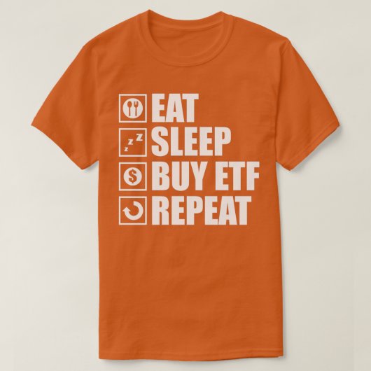 ETFおもしろいことわざス食べプイETFs Tシャツ (デザイン正面)