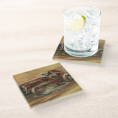 Ethanのハープ奏者によるルマンRacecar ガラスコースター (アングル)