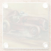 Ethanのハープ奏者によるルマンRacecar ガラスコースター (裏面)