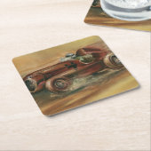 Ethanのハープ奏者によるルマンRacecar スクエアペーパーコースター (アングル)