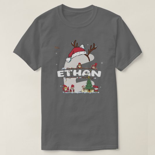 Ethan Christmasw Ethan Name for funny Xmas Tシャツ (デザイン正面)