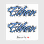 Ethan Name blue Aufkleber Sticker Stickerset シール (シート)