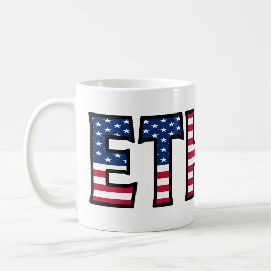 Ethan Name Vorname USA styled Tasse Kaffeetasse コーヒーマグカップ (左)