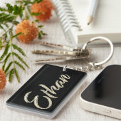 Ethan Name whitegold Schlüsselanhänger Anhänger キーホルダー (正面右)