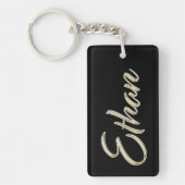 Ethan Name whitegold Schlüsselanhänger Anhänger キーホルダー (正面)