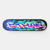 ETHAN Personalized Customized Graffiti Skateboard スケートボード (横)