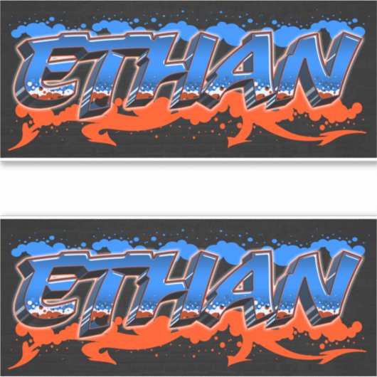 Ethan Vorname Name Graffiti Aufkleber Sticker シール (正面)