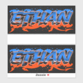 Ethan Vorname Name Graffiti Aufkleber Sticker シール (シート)