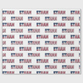 Ethan Vorname Name USA US Geschenkpapier Papier ラッピングペーパー (フラット)