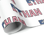 Ethan Vorname Name USA US Geschenkpapier Papier ラッピングペーパー (ロールコーナー)